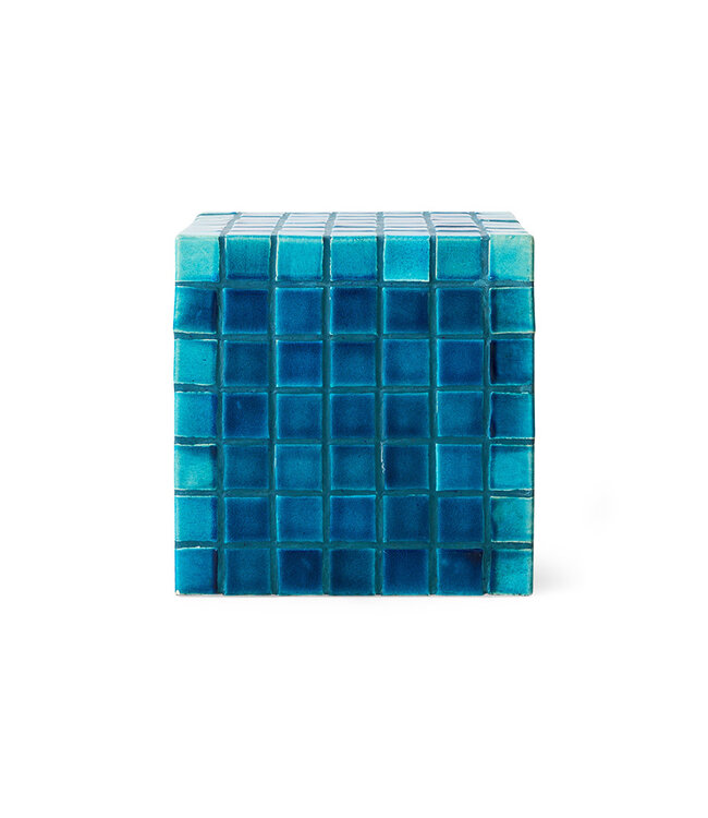 HKLIVING Bijzettafel Tiled side table, turquoise