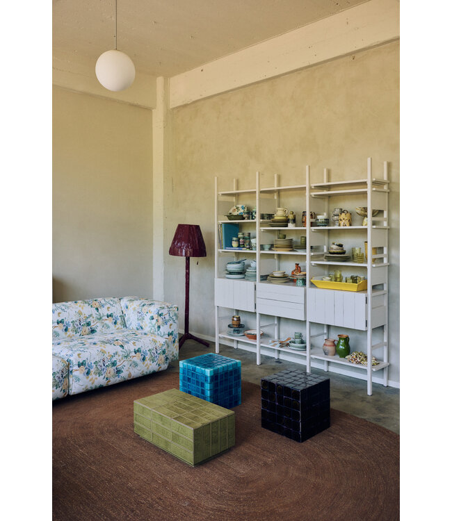 HKLIVING Bijzettafel Tiled side table, turquoise