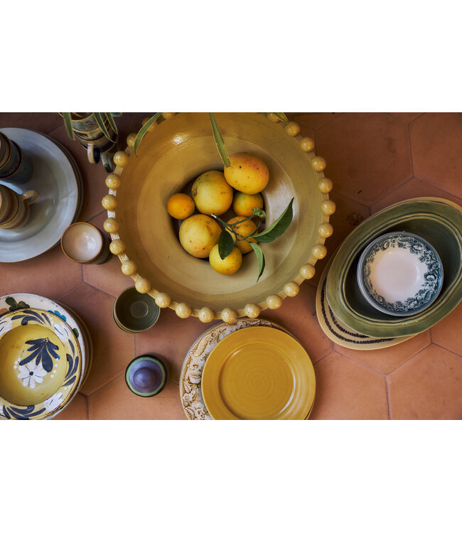 HKLIVING Schaal Robust ceramic bowl, mustard