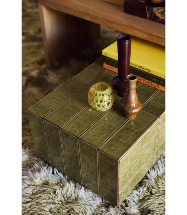 HKLIVING Salontafel Tiled coffee table, sage