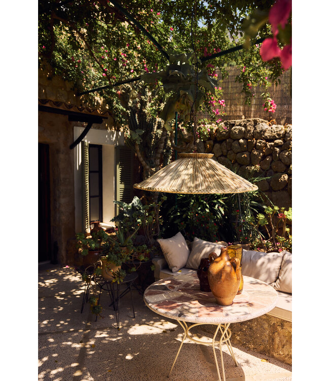 HKLIVING Hanglamp Raffia pendant lamp, large