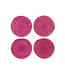 HKLIVING Onderzetters Soft edge coasters, raspberry (set of 4)