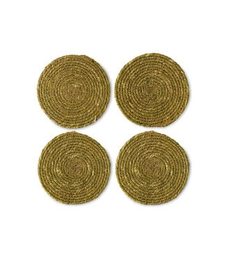 HKLIVING Onderzetters Soft edge coasters, seaweed (set of 4)