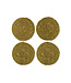 HKLIVING Onderzetters Soft edge coasters, seaweed (set of 4)