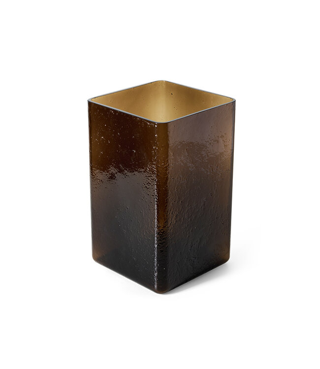 HKLIVING Vaas Cube vase medium, smokey brown