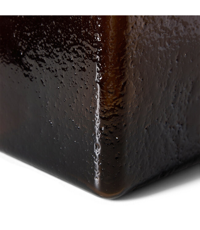 HKLIVING Vaas Cube vase medium, smokey brown