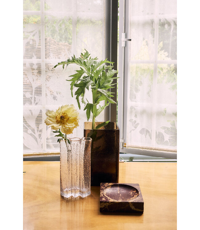 HKLIVING Vaas Cube vase medium, smokey brown