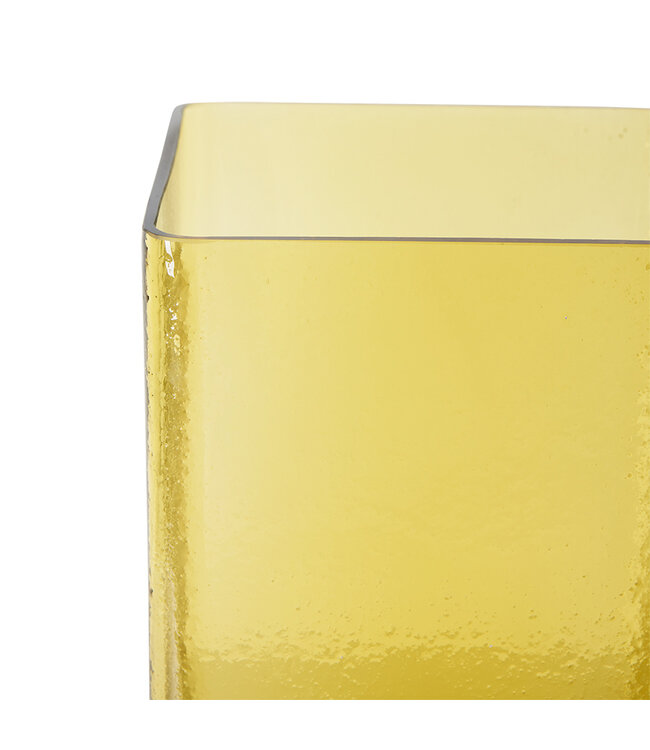 HKLIVING Vaas Cube vase large, yellow