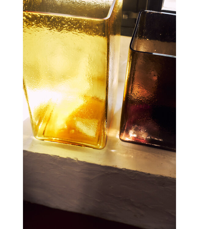 HKLIVING Vaas Cube vase large, yellow