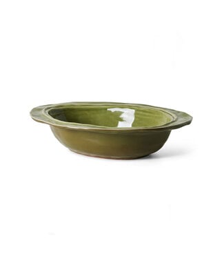 HKLIVING Ovenschaal Ceramic rustic oven dish, olive green