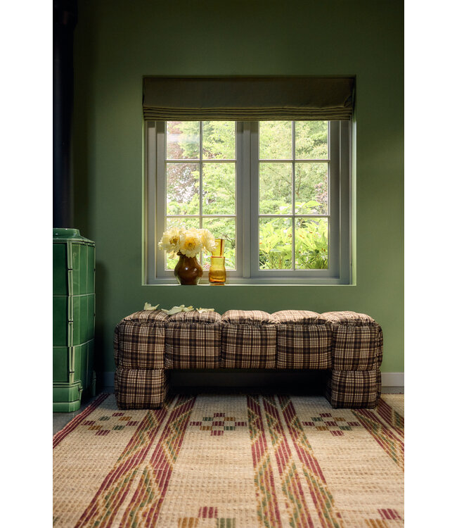 HKLIVING Bank Puffy lobby bench, farmhouse