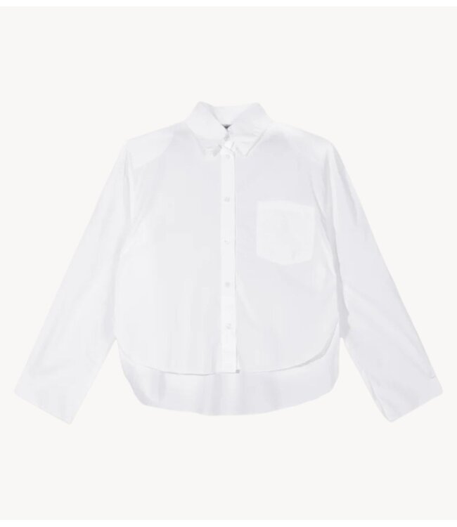 10DAYS Blouse cropped shoulder shirt white