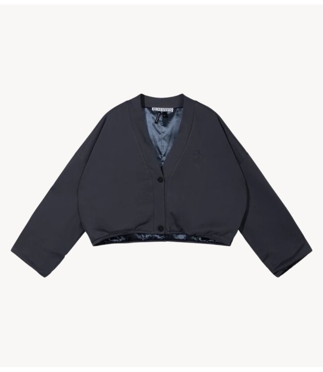 10DAYS Vest reversible cardigan fleece steel blue