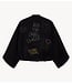 Alix The Label Jas ladies woven artwork bomber black