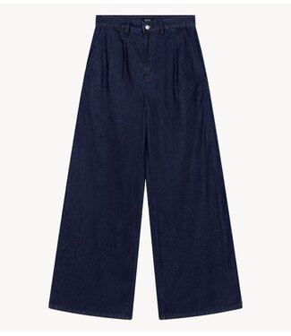 Alix The Label Broek ladies woven wide leg denim pants indigo denim