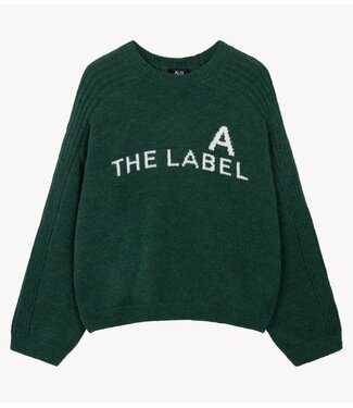 Alix The Label Trui ladies knitted the label pullover mid green