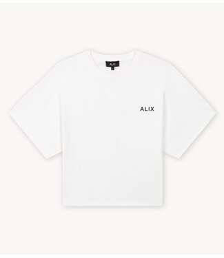 Alix The Label Top ladies knitted batwing t-shirt soft white
