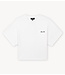 Alix The Label Top ladies knitted batwing t-shirt soft white