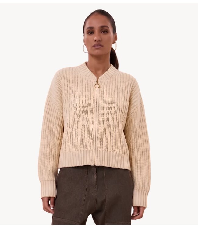BY-BAR Vest lavi cardigan chalk