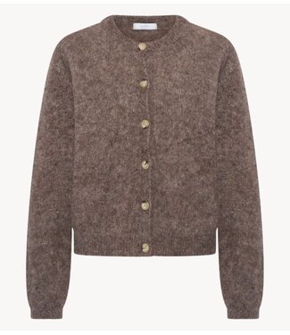 BY-BAR Vest vasile cardigan dark biscuit