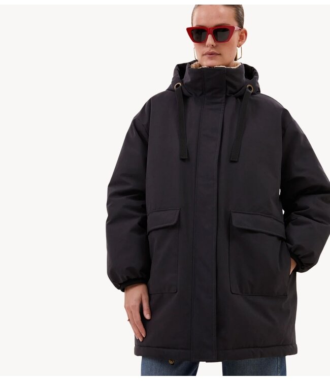 BY-BAR Jas dean long parka jet black