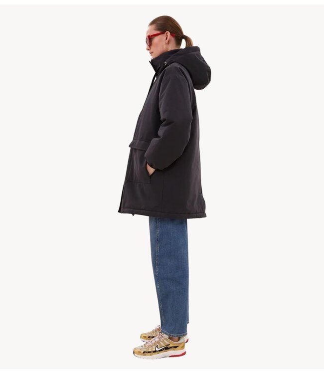 BY-BAR Jas dean long parka jet black
