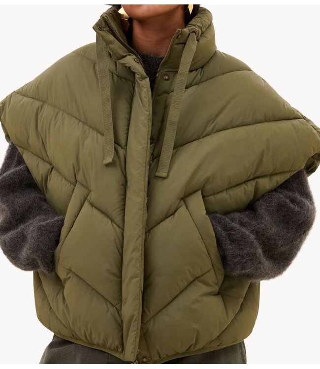 BY-BAR Jas franky sleeveless jacket olive