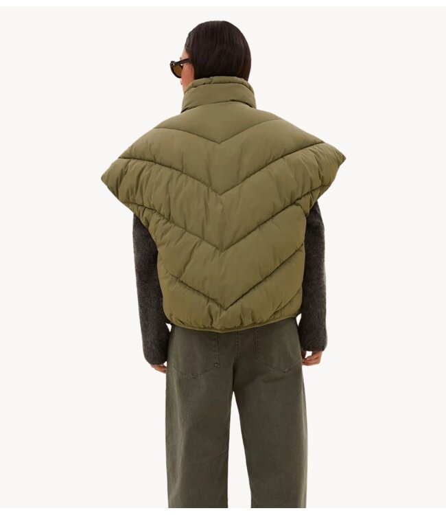 BY-BAR Jas franky sleeveless jacket olive