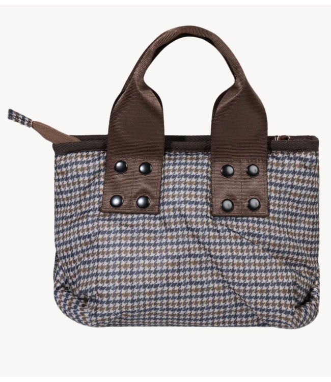 10DAYS Tas small padded shopper check champagne