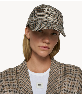 10DAYS Pet wool blend check cap champagne