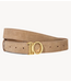 10DAYS Riem monogram belt suede light copper