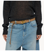 10DAYS Riem monogram belt suede light copper