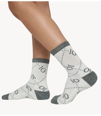 10DAYS Sokken socks all over monogram ecru