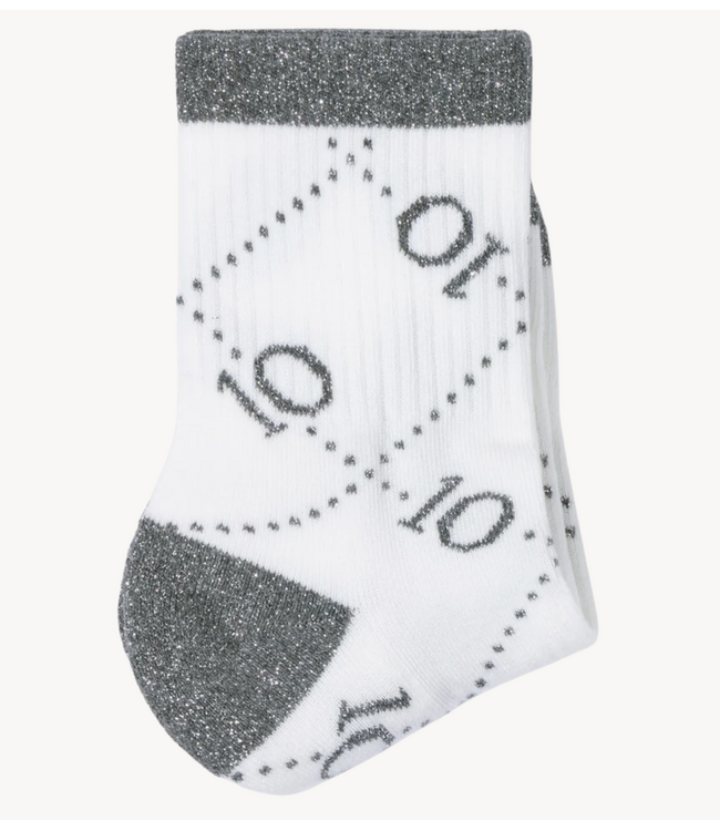 10DAYS Sokken socks all over monogram ecru