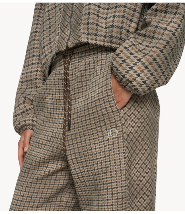 10DAYS Vest check cardigan reversible champagne