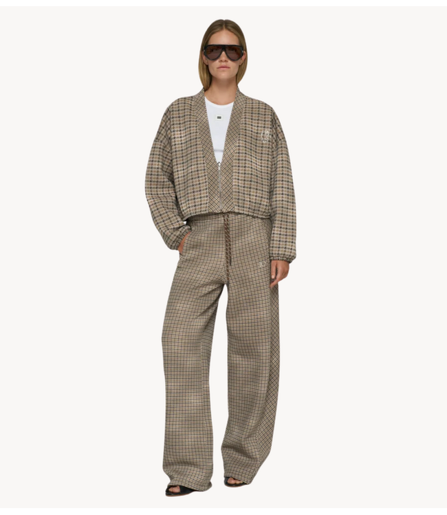 10DAYS Vest check cardigan reversible champagne
