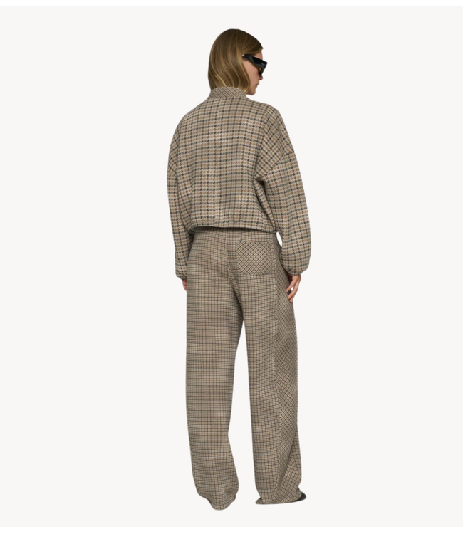 10DAYS Vest check cardigan reversible champagne