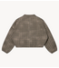 10DAYS Vest check cardigan reversible champagne