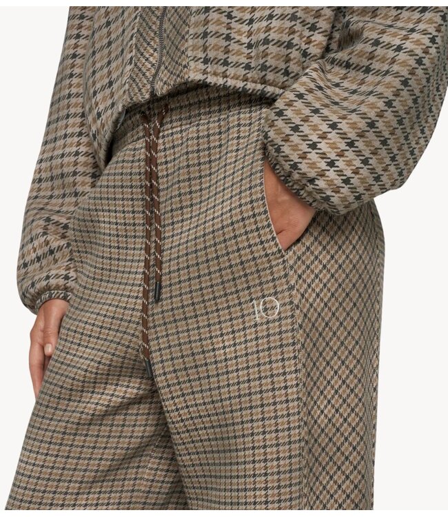 10DAYS Broek western jogger check champagne