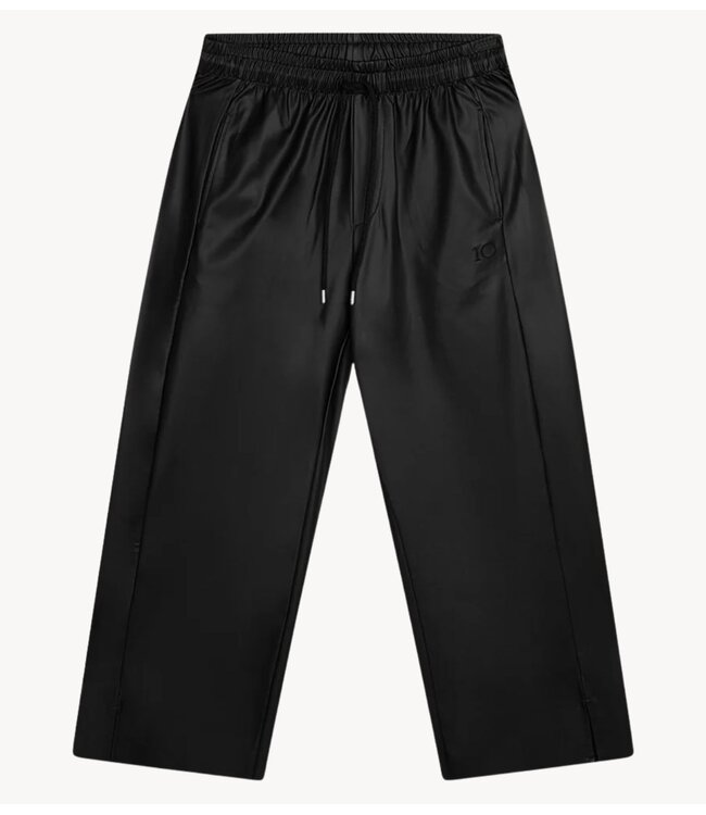 10DAYS Broek wide leg PU pants black