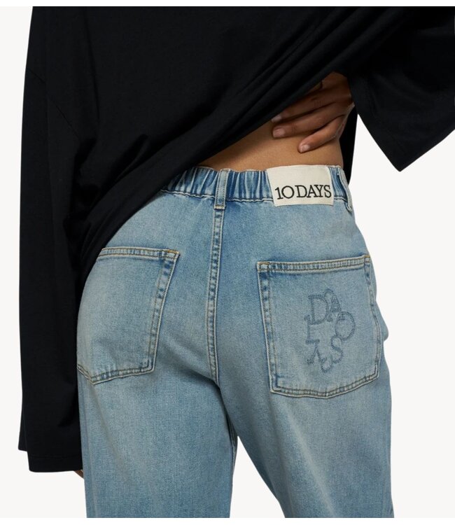 10DAYS Broek straight leg denim pants blue denim