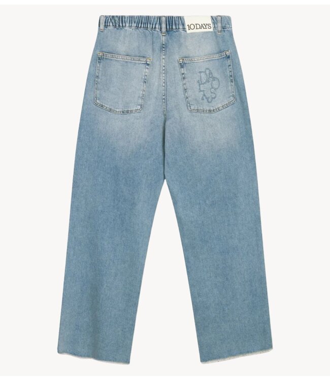 10DAYS Broek straight leg denim pants blue denim