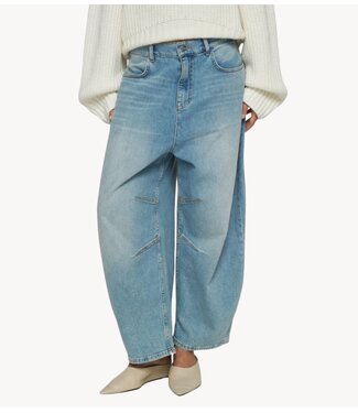 10DAYS Broek wide tapered denim pants blue denim
