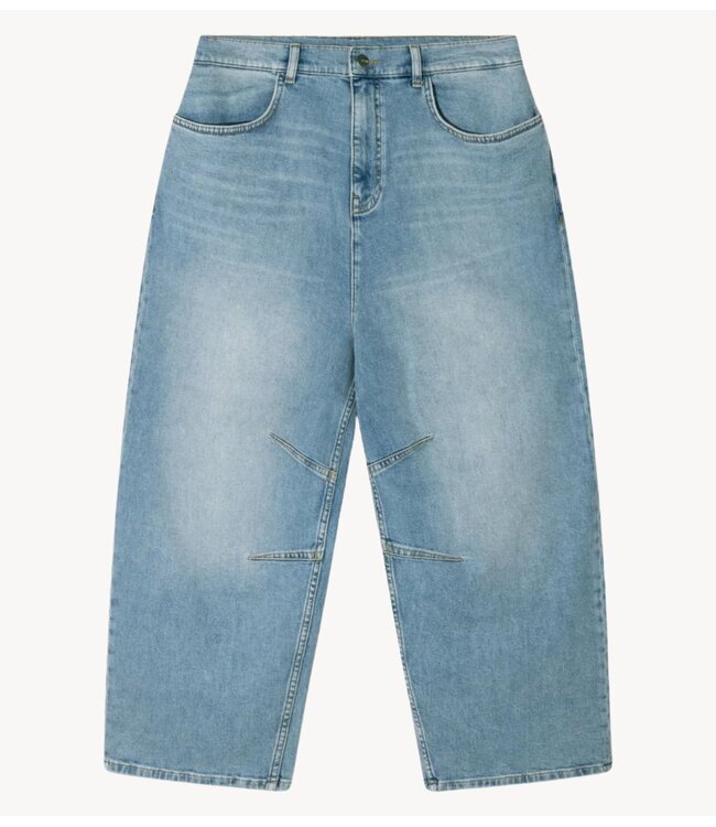 10DAYS Broek wide tapered denim pants blue denim