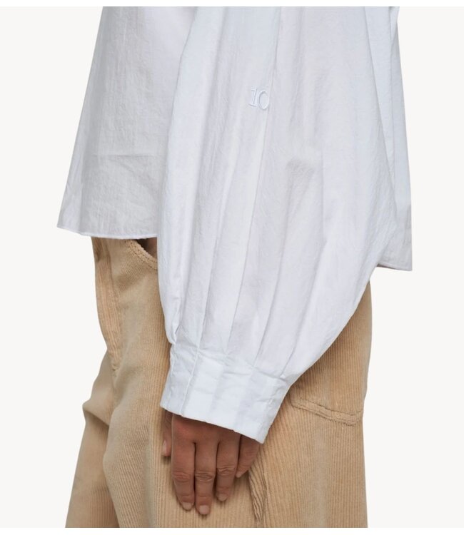 10DAYS Blouse boatneck blouse poplin white
