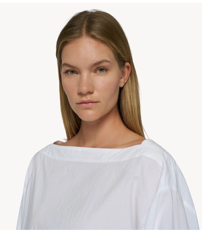 10DAYS Blouse boatneck blouse poplin white