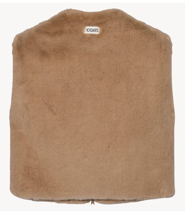 10DAYS Vest sleeveless fluffy vest grey mango