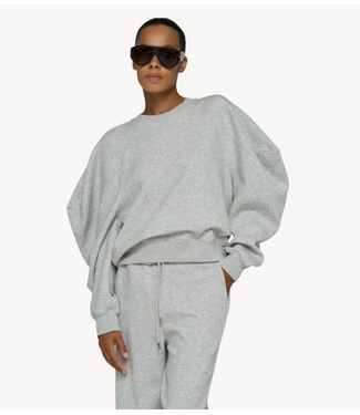 10DAYS Trui puff sleeve sweater neoprene light grey melee