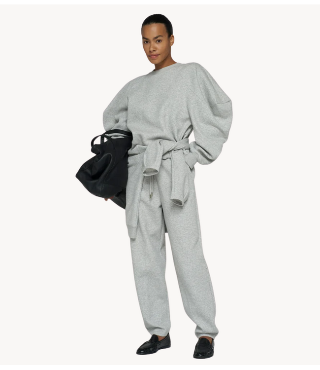 10DAYS Trui puff sleeve sweater neoprene light grey melee