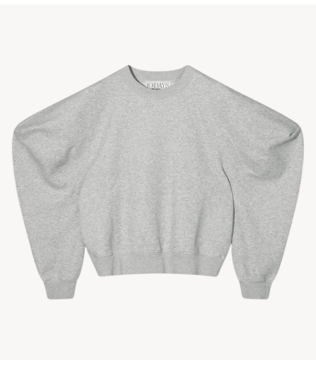 10DAYS Trui puff sleeve sweater neoprene light grey melee